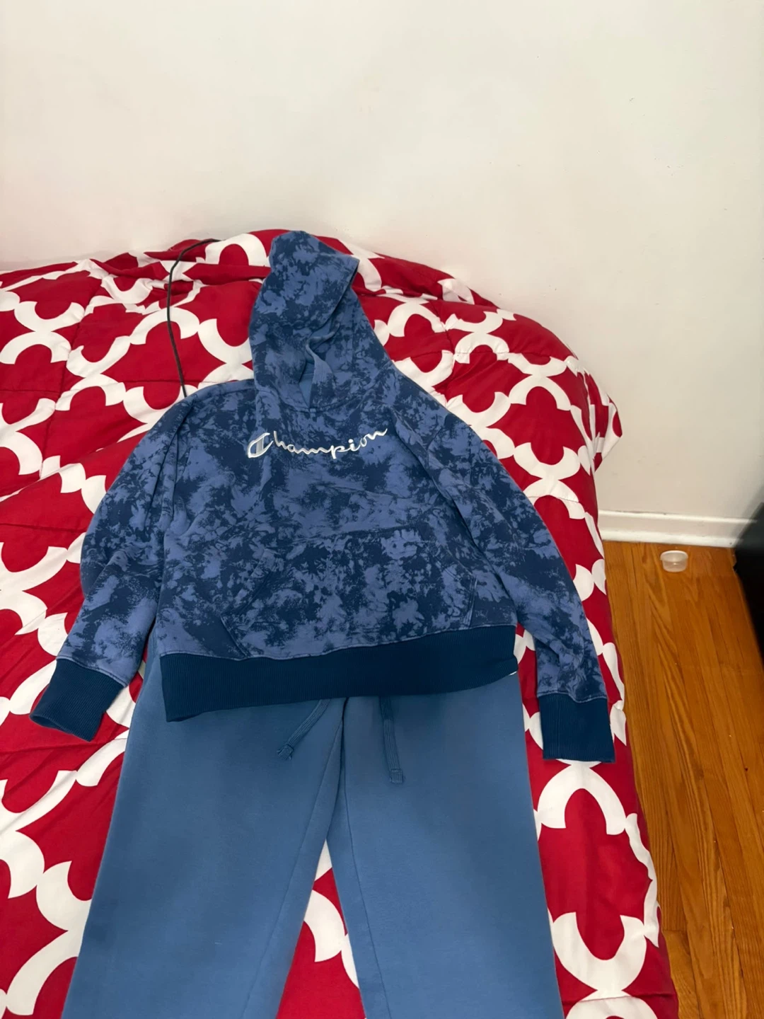 Champion blue hoodie and sweatpants set - photo 3