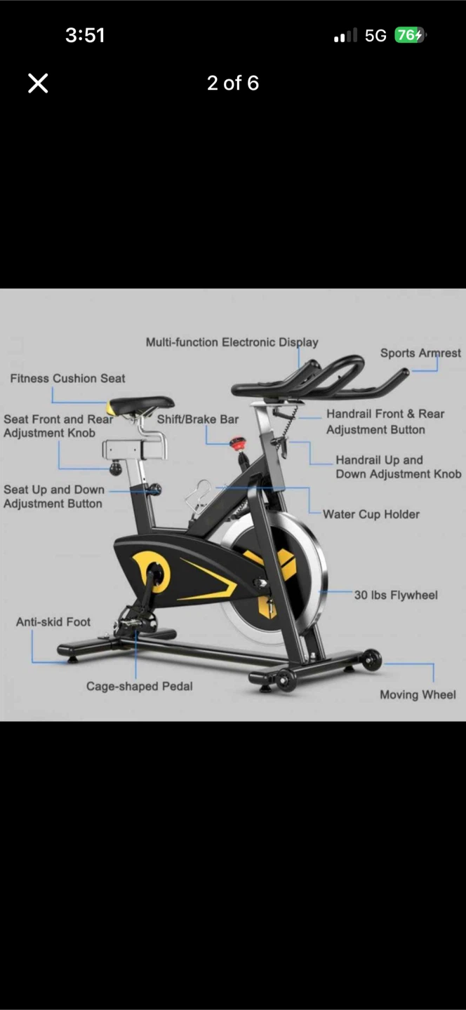 Goplus Indoor Cycling Exercise Bike - photo 2