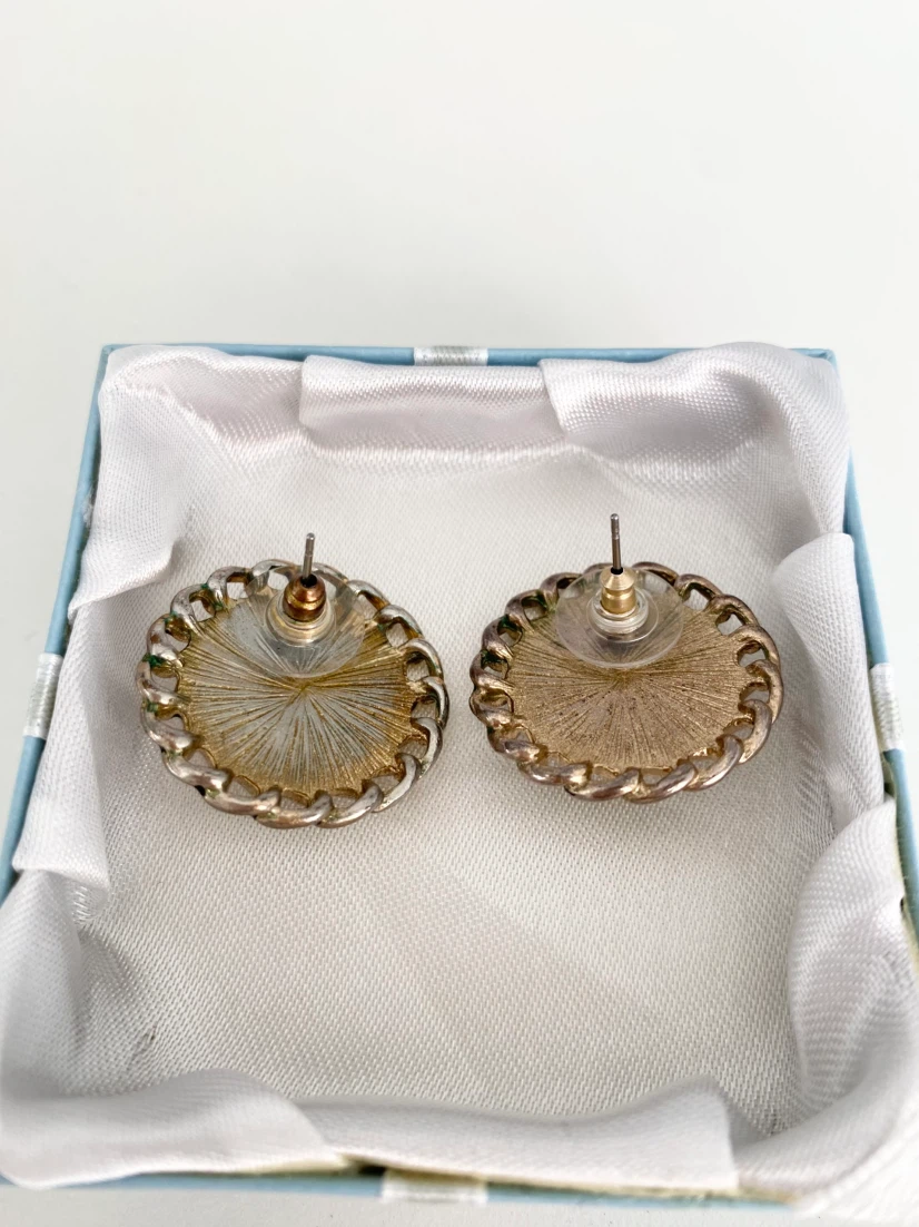 Gold Chunky Round Stud Earrings - photo 2