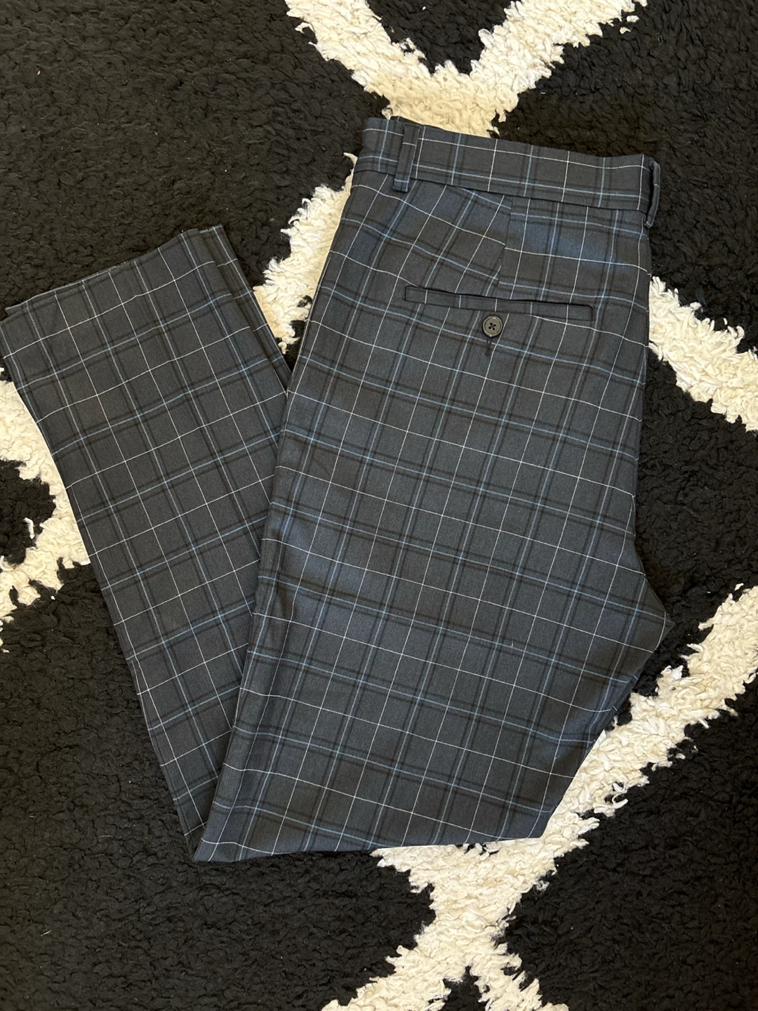 H&M Slim Fit Plaid Dress Pants Size 32