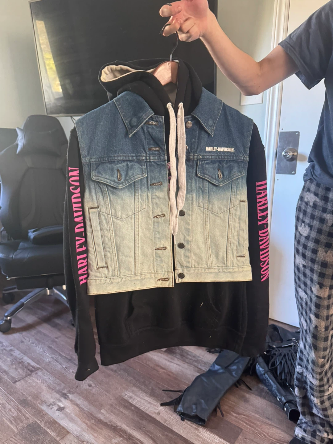 Harley-Davidson Denim Vest Hoodie