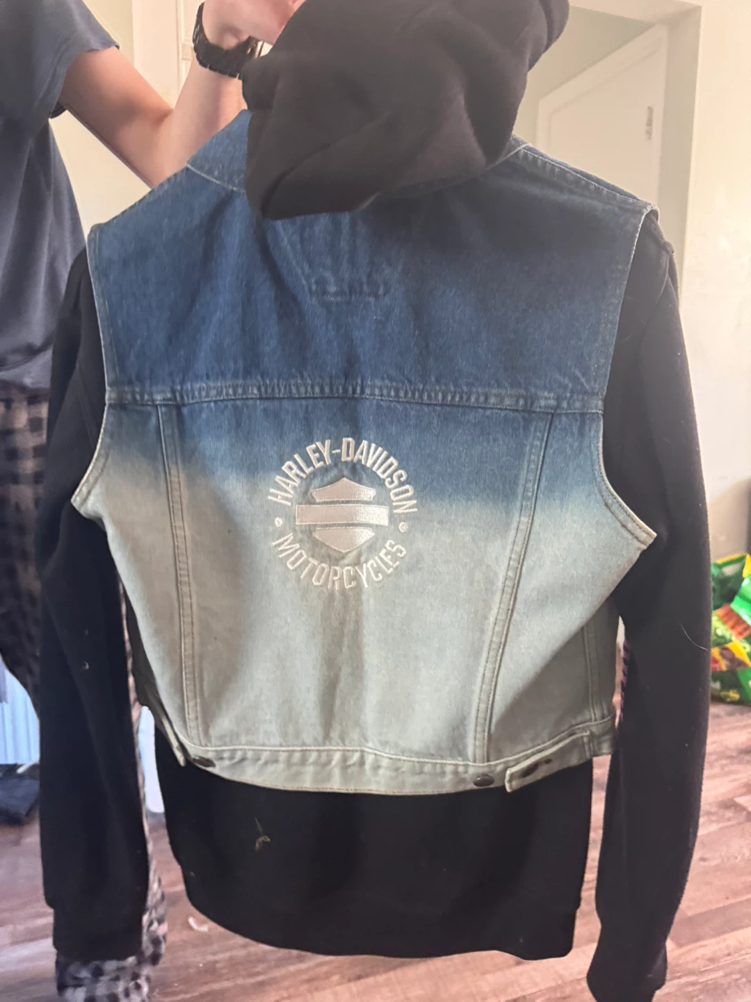 Harley-Davidson Denim Vest Hoodie - photo 2