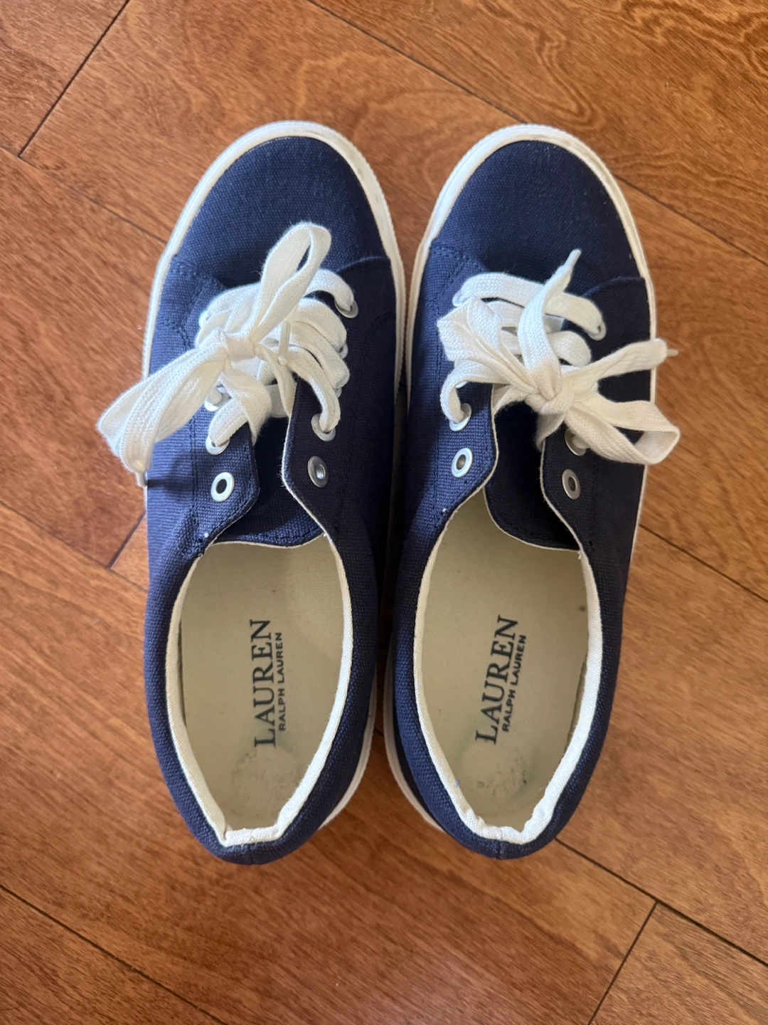 Ralph Lauren Navy Canvas Sneakers