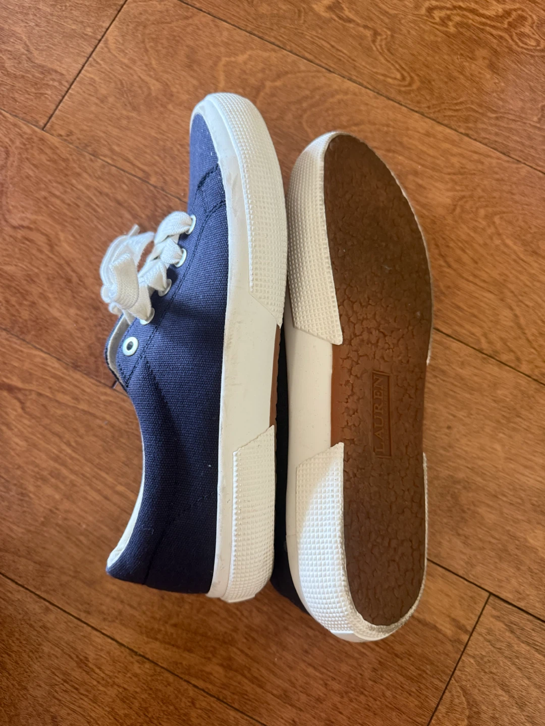 Ralph Lauren Navy Canvas Sneakers - photo 2