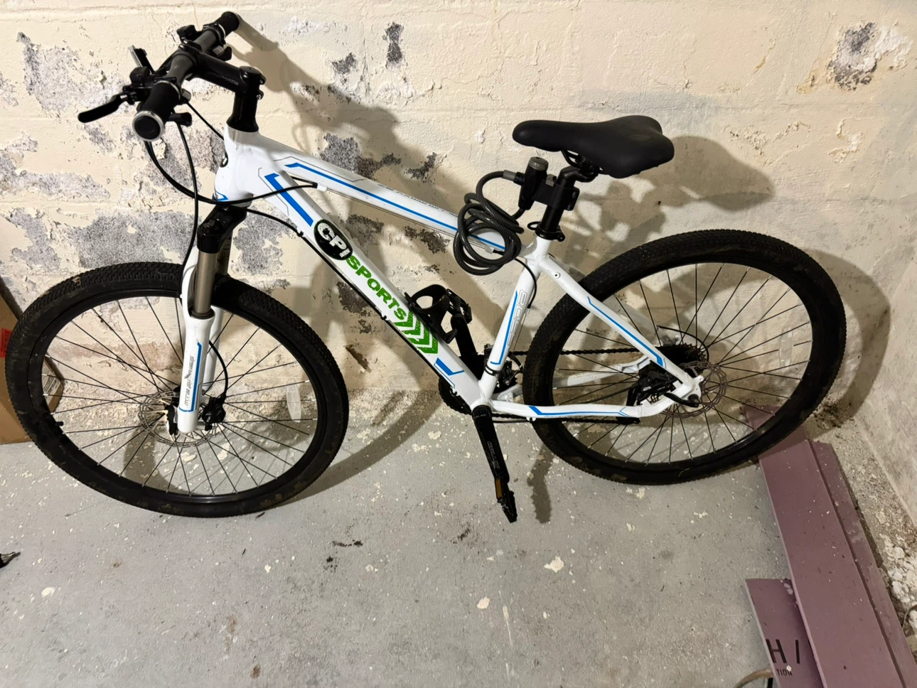 GPL Sports Mountain Bike White includes custom stand