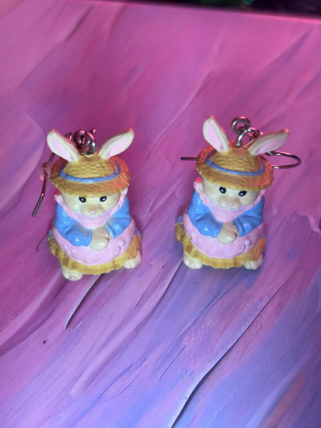 Easter Bunny Dangle Earrings