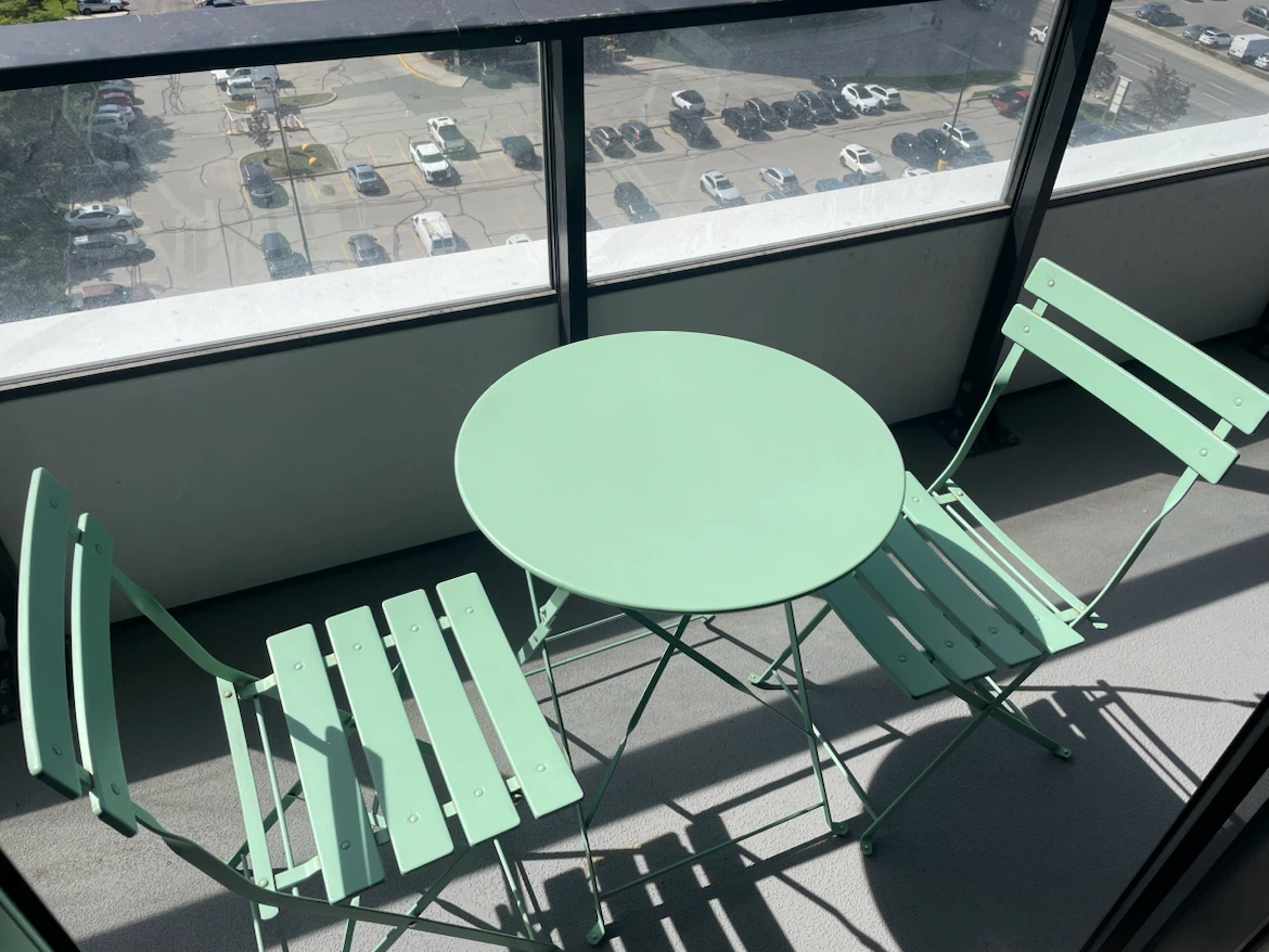 Mint Green Folding Patio Bistro Set