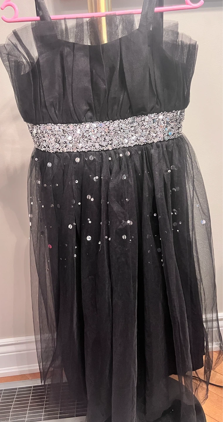 Black Tulle Formal Dress with Sequins - photo 2