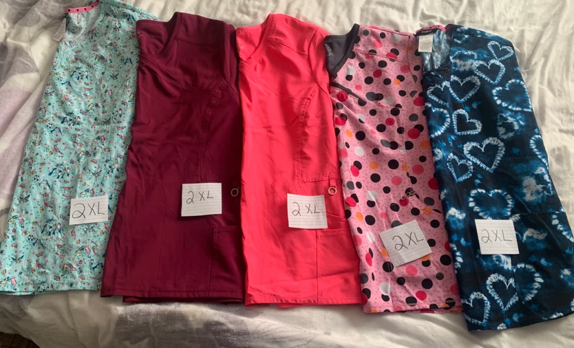 Assorted Medical Scrubs Tops and Pants