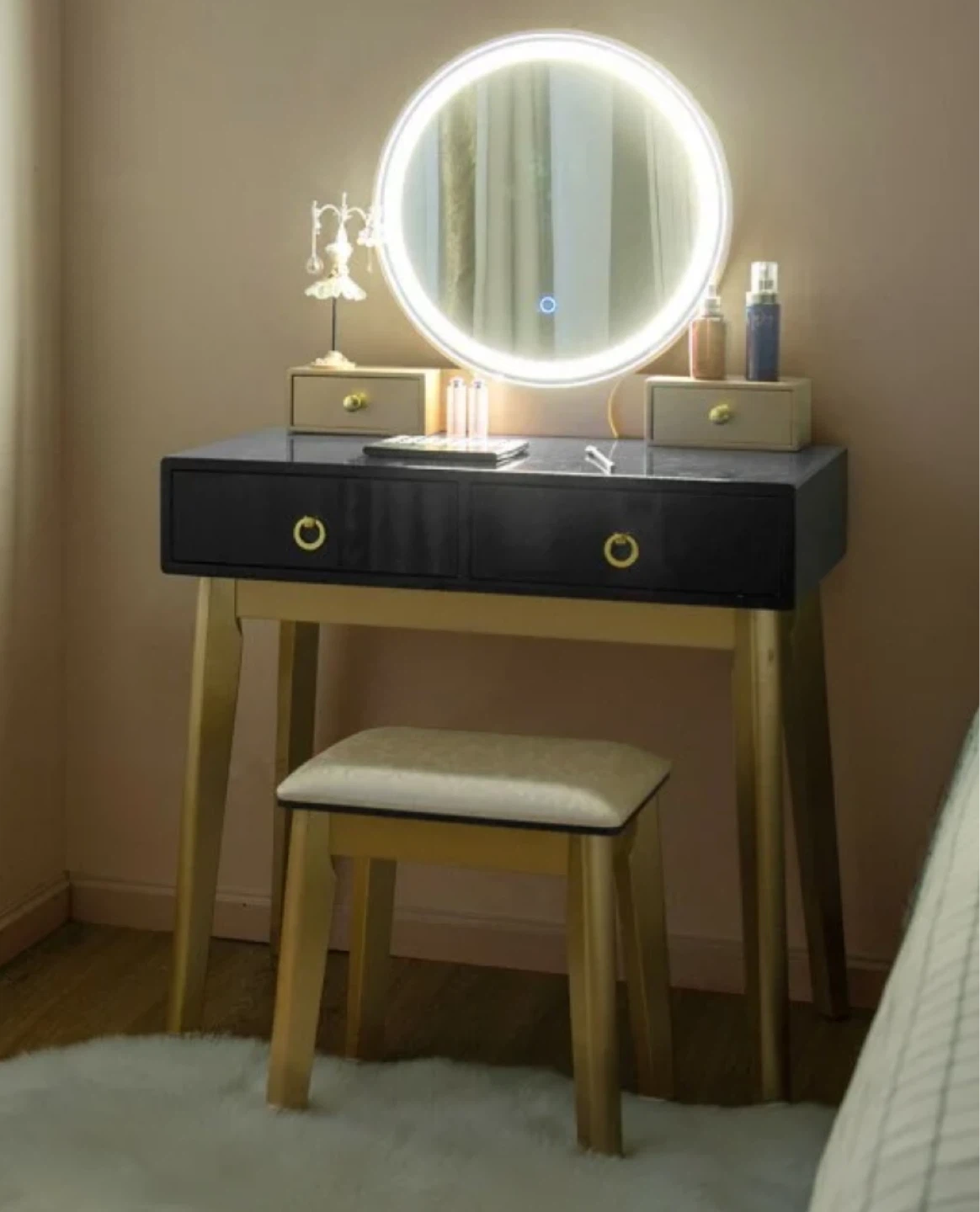 Vanity Table with LED Mirror - photo 2