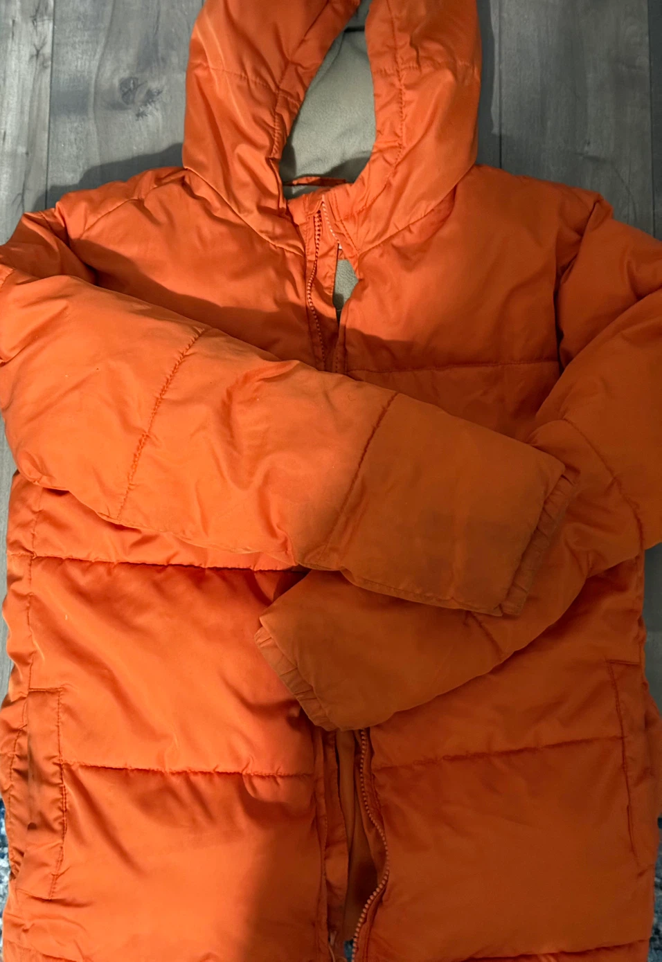 Old Navy Orange Puffer Jacket