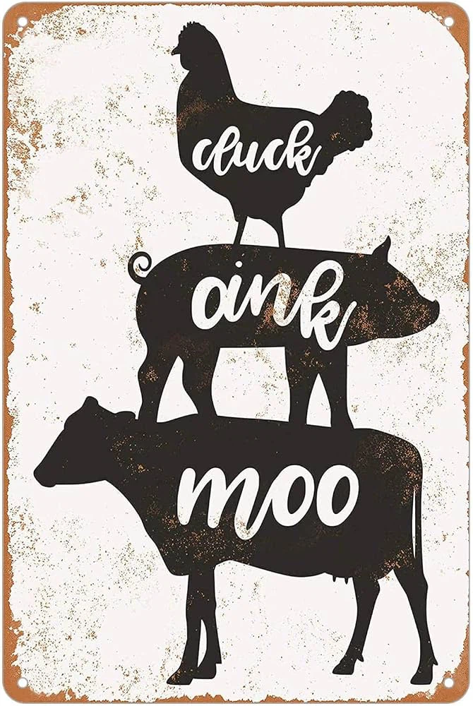 Farm Animal Metal Sign - 8”x12” -New ✨