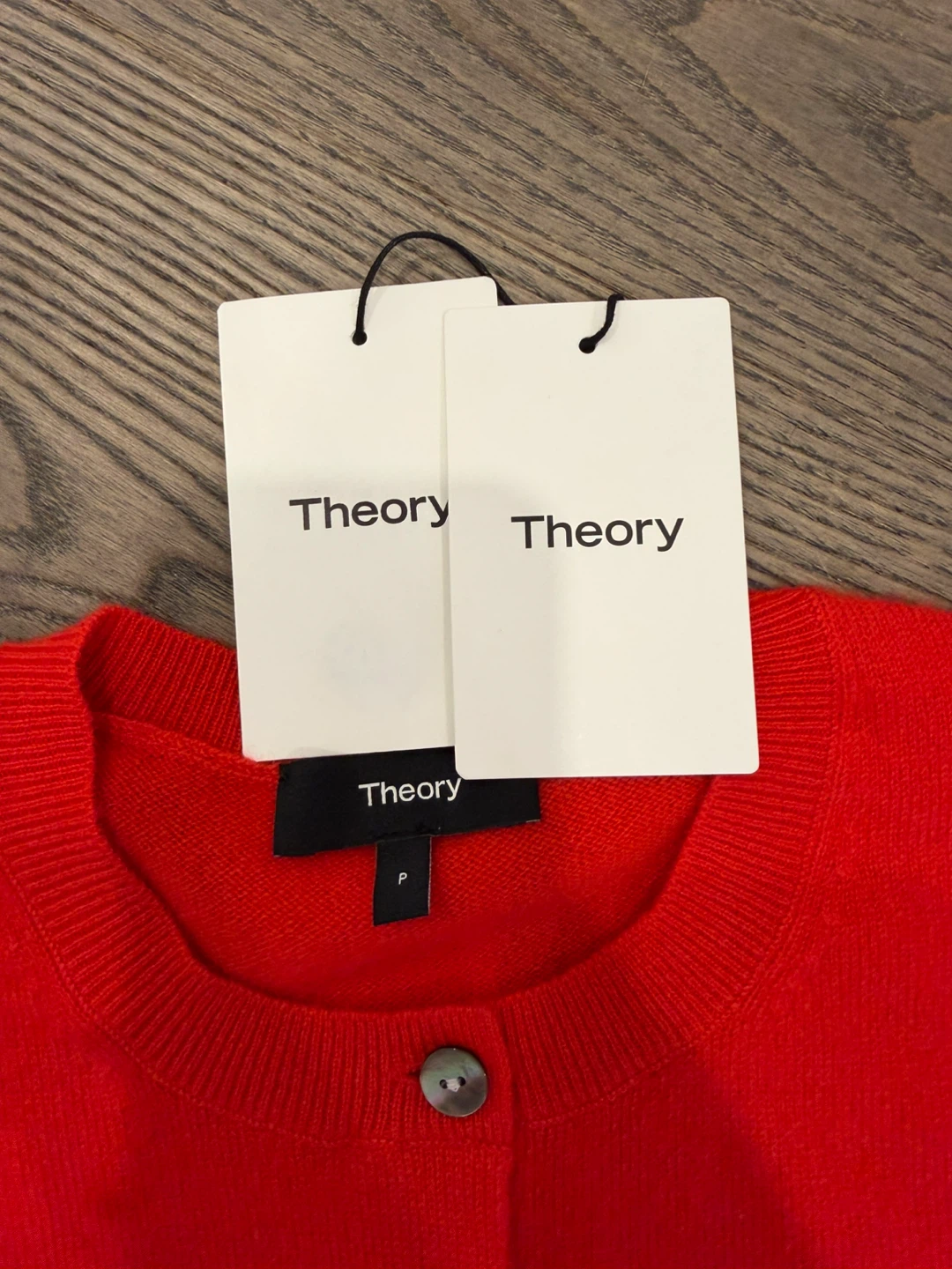 Theory Women's Red Cashmere Cardigan - photo 3