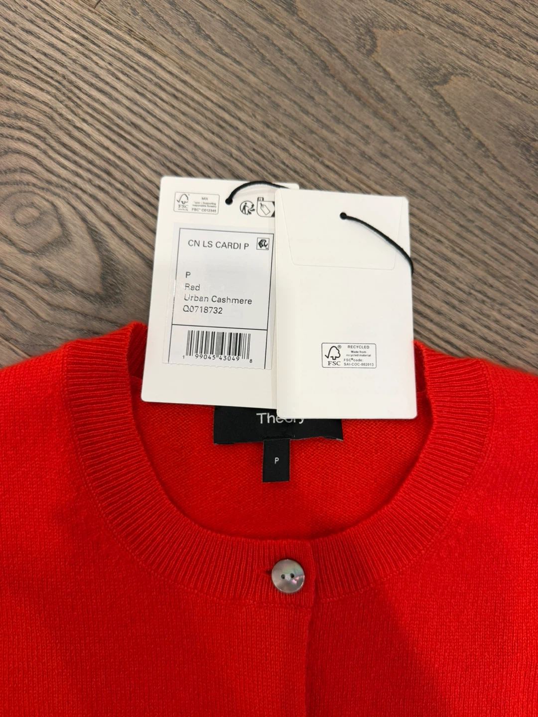 Theory Women's Red Cashmere Cardigan - photo 4
