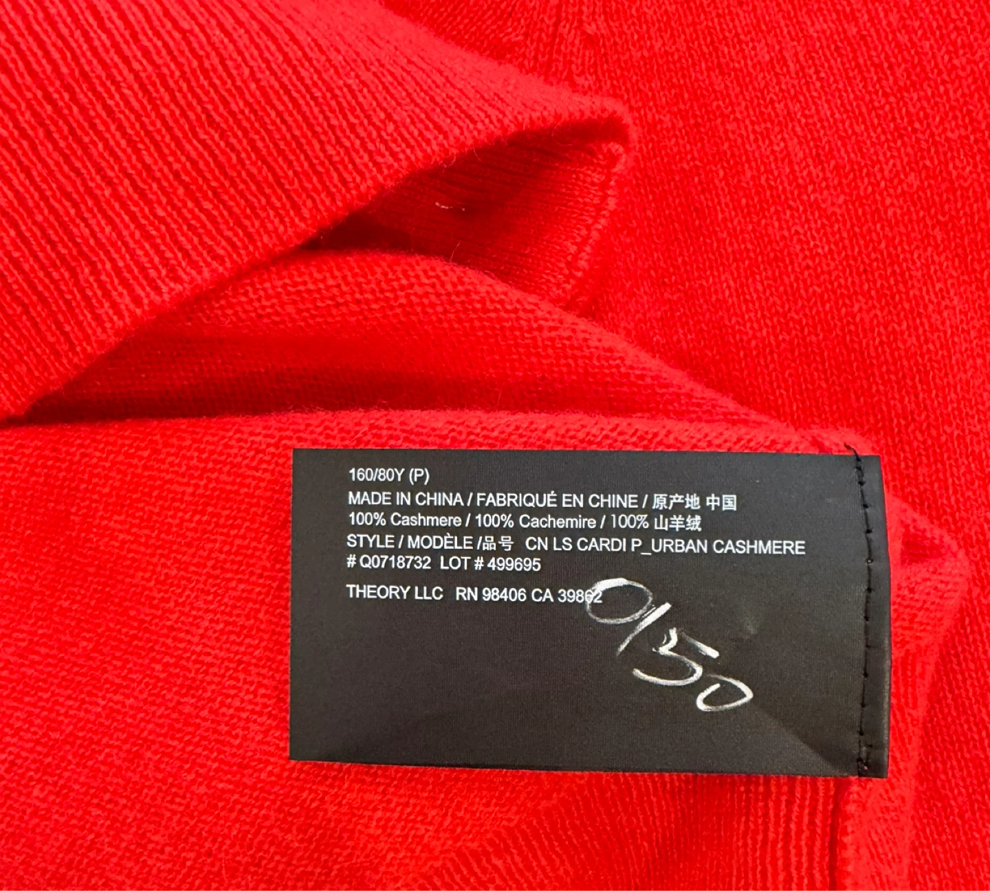 Theory Women's Red Cashmere Cardigan - photo 5