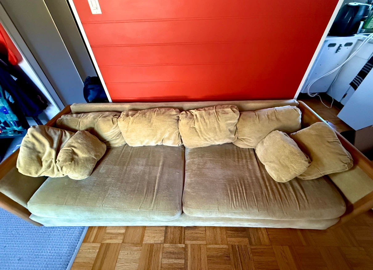 Vintage Velour Couch