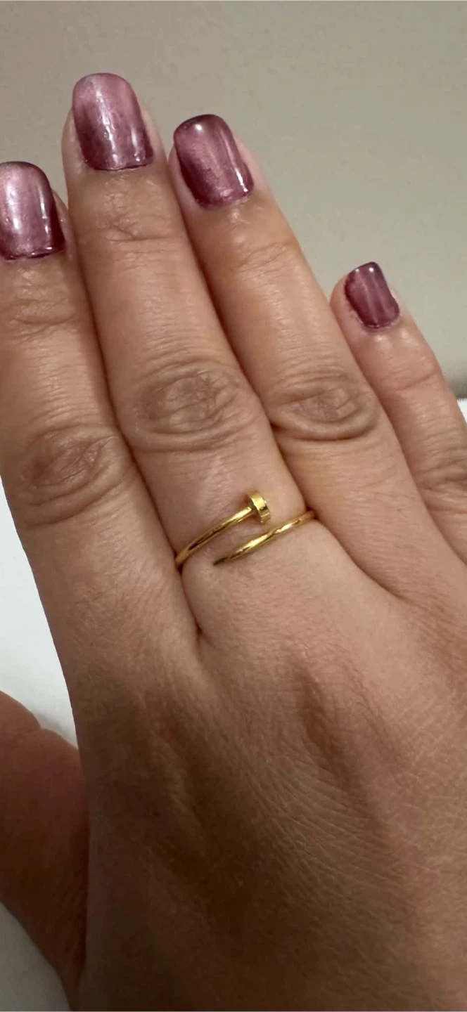 18k Gold Nail Ring Size 9 - photo 3
