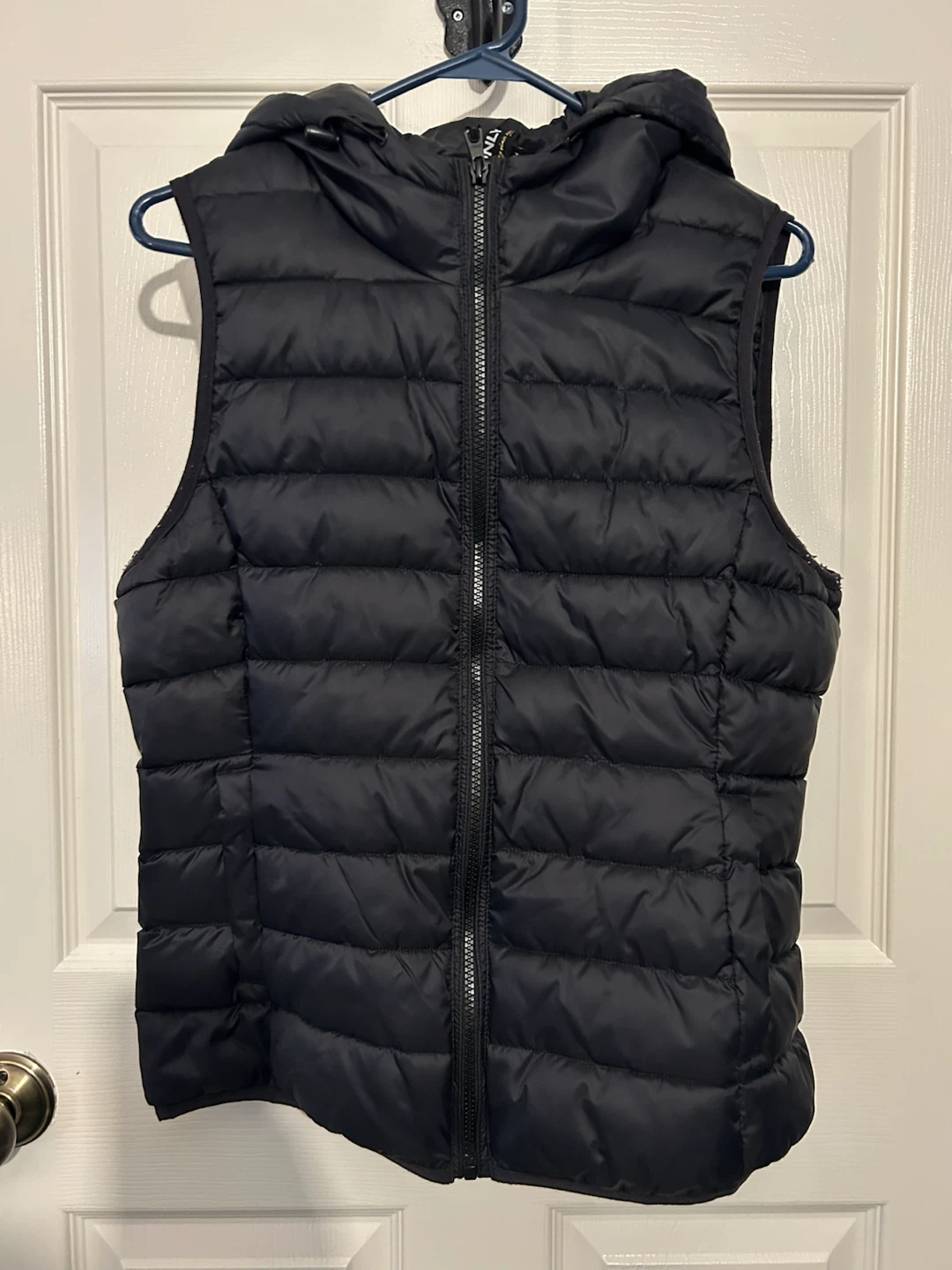 ONLY Black Puffer Vest with Hood