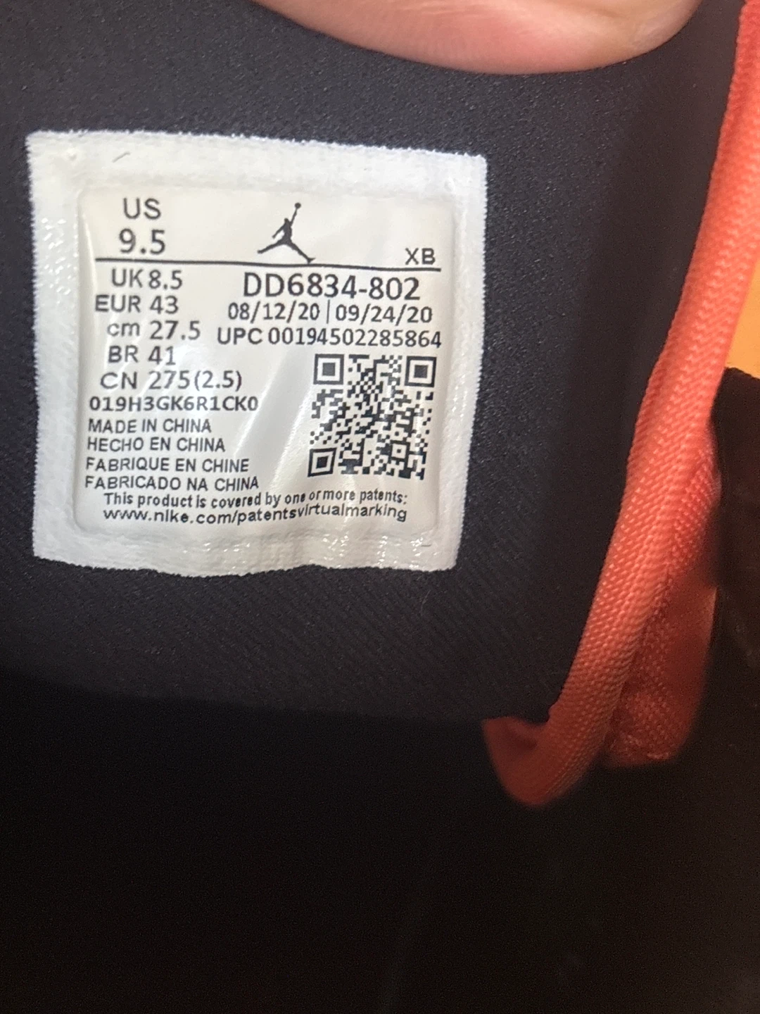 Nike Air Jordan 1 Mid Orange and White Size 9.5 - photo 3