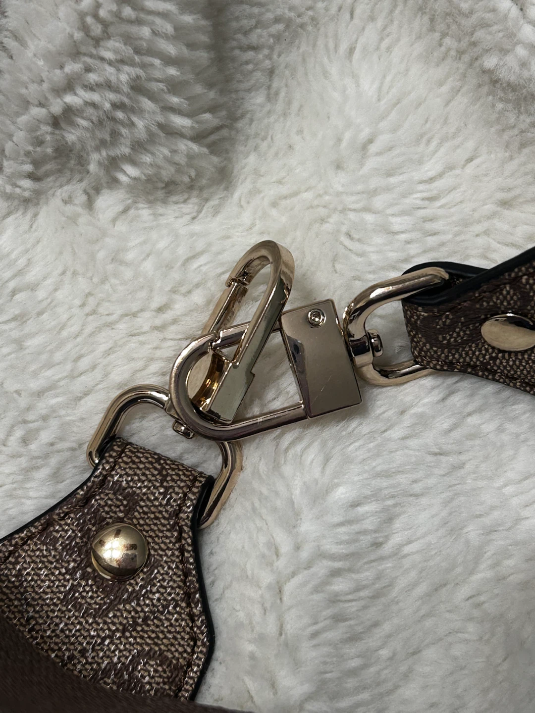 Guess Brown Logo Small Pouch with Strap - photo 3