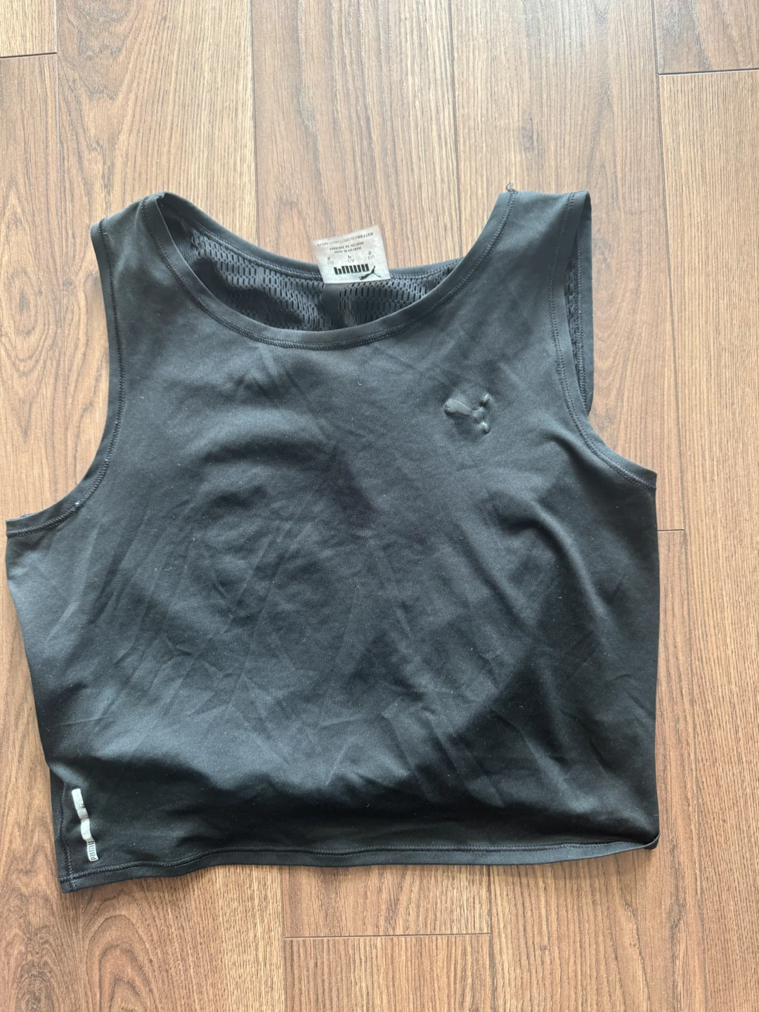• Puma Black Cropped DryFit Tank Top