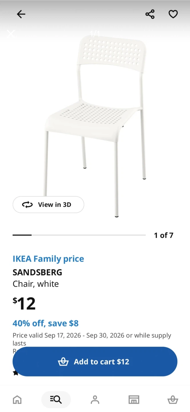 IKEA SANDSBERG White Chair - photo 2