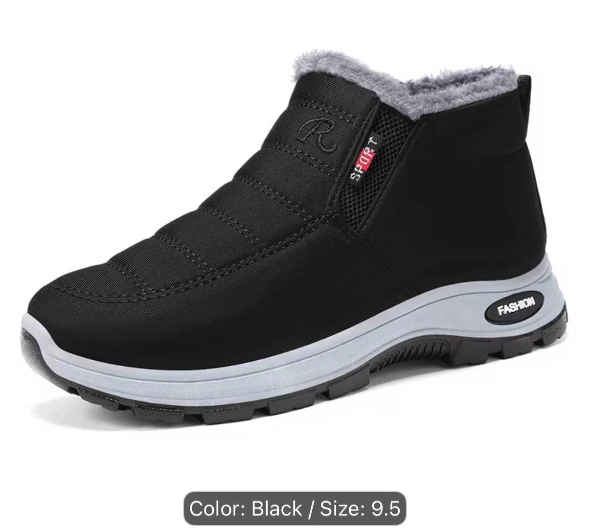 Black Fashion Sport Winter Boots