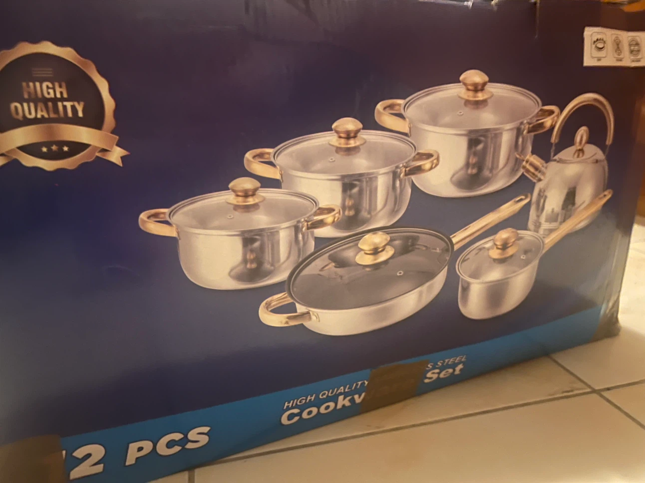 12-Piece High Quality Stainless Steel Cookware Set