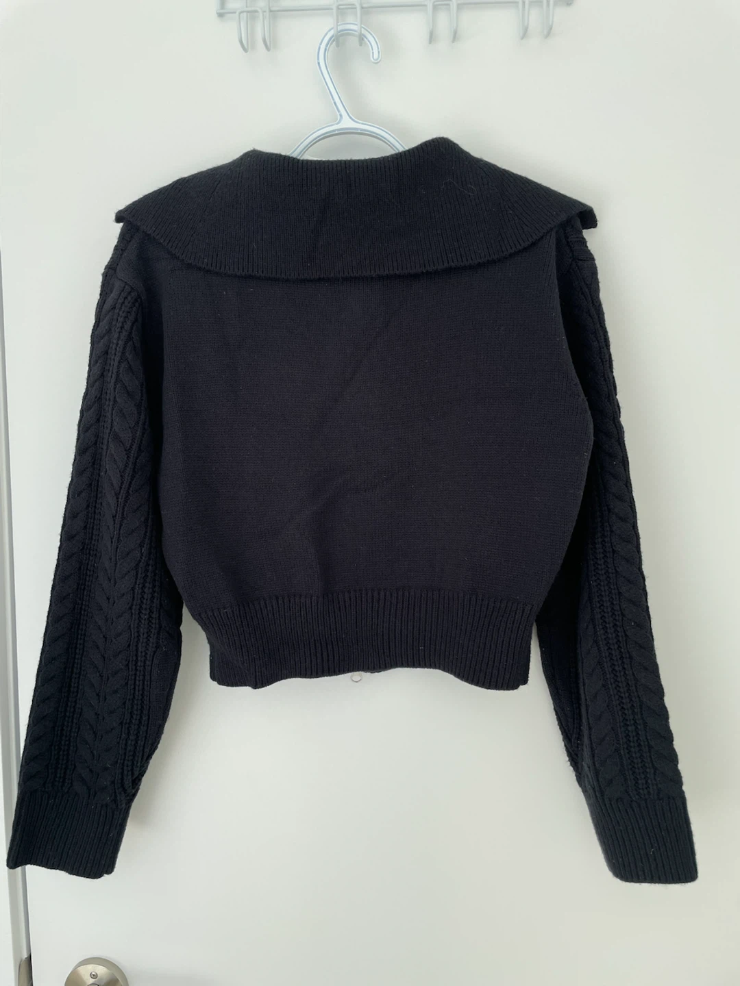 8 Seconds Black Cable Knit Zip-Up Sweater - photo 2