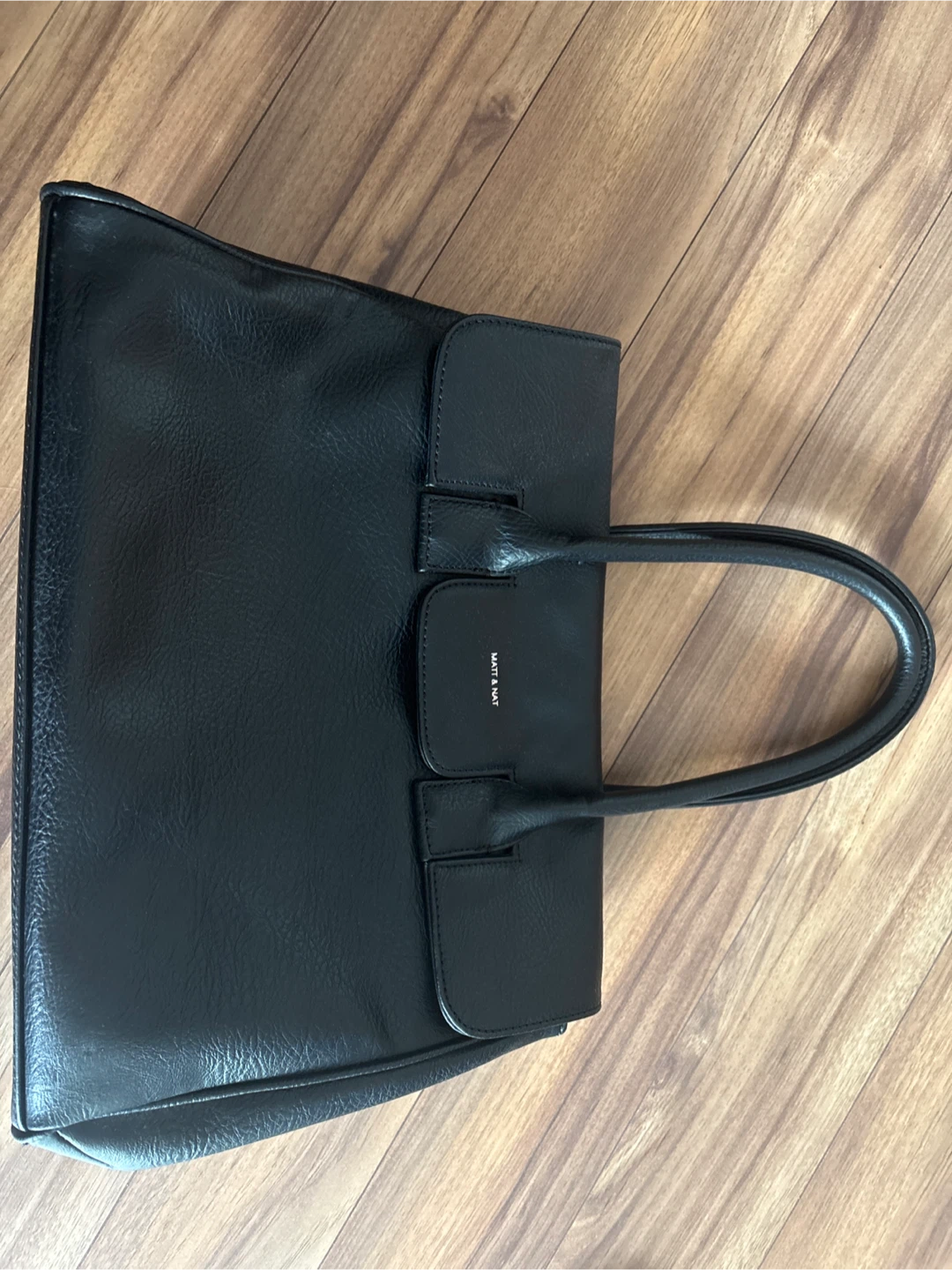 Matt & Nat Structured Black Tote Bag