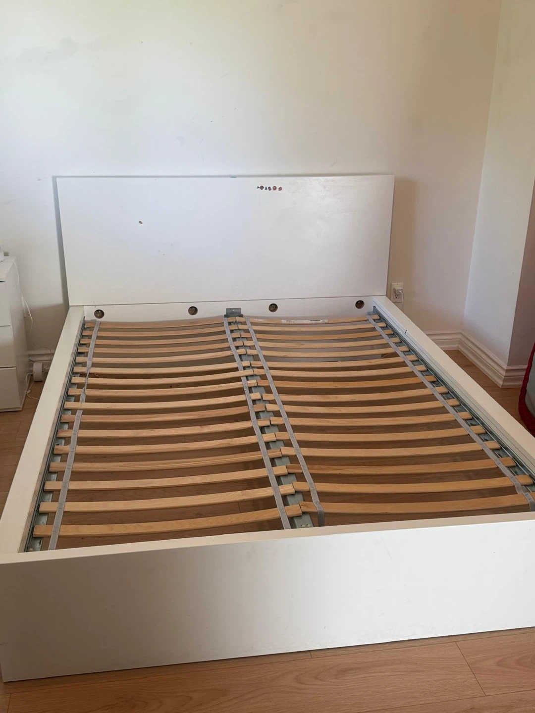 White IKEA Malm Queen Bed Frame