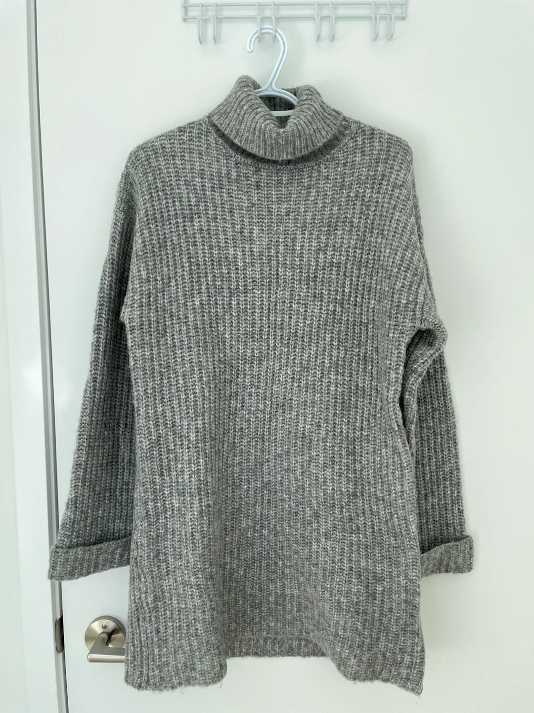 Zara Grey Turtleneck Knit Sweater