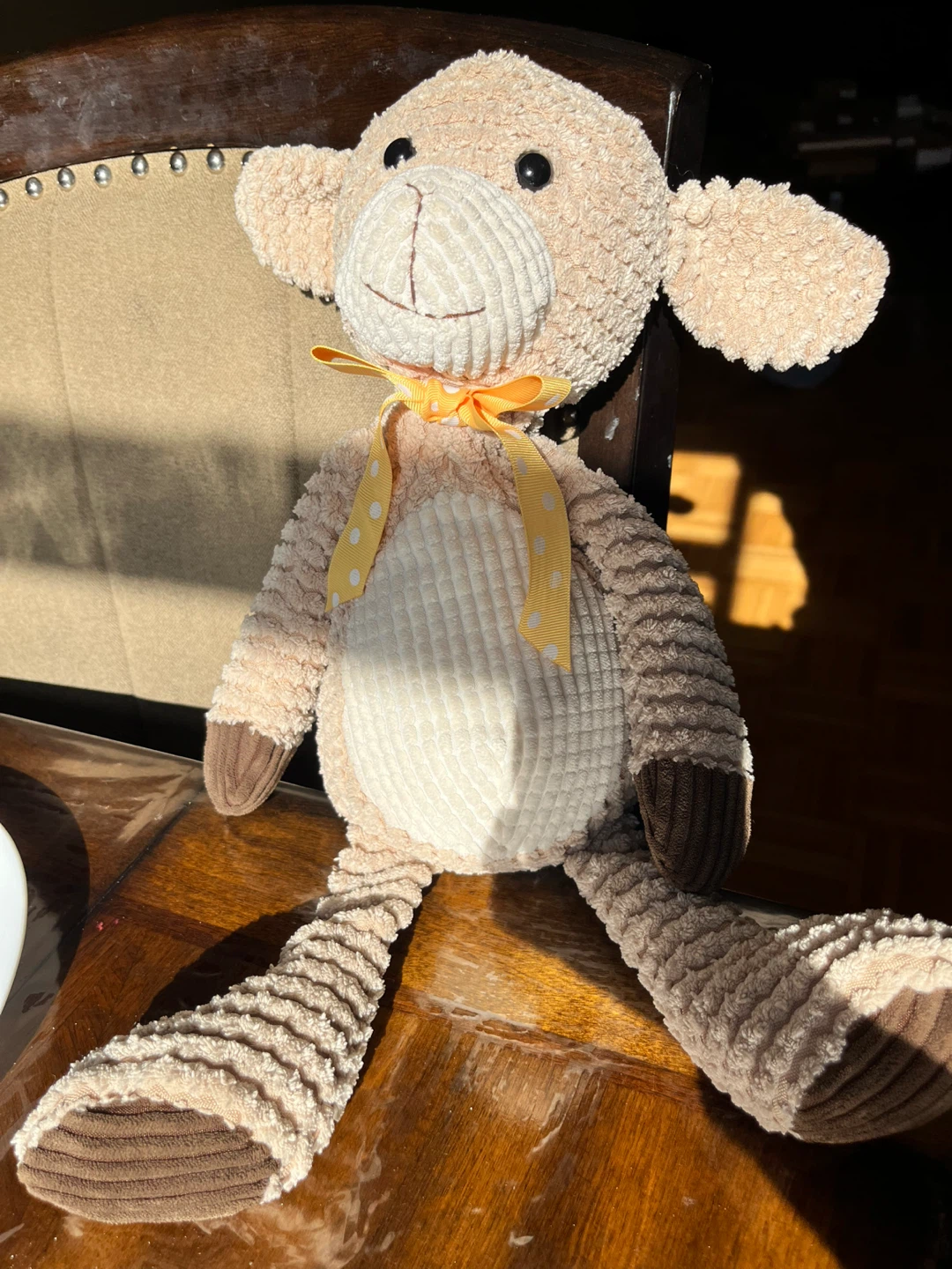 Tan and Cream Stuffed Lamb Plush Toy