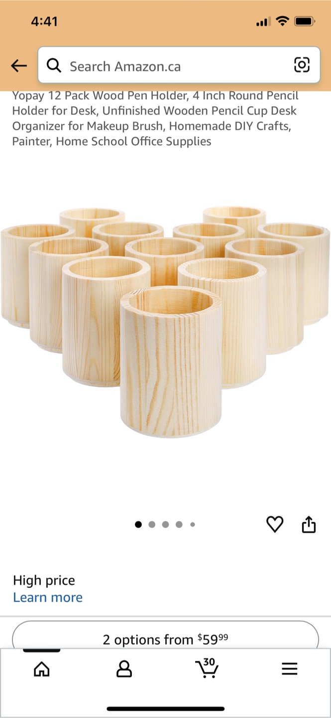 Yopay 12 Pack Wooden Pen Holders