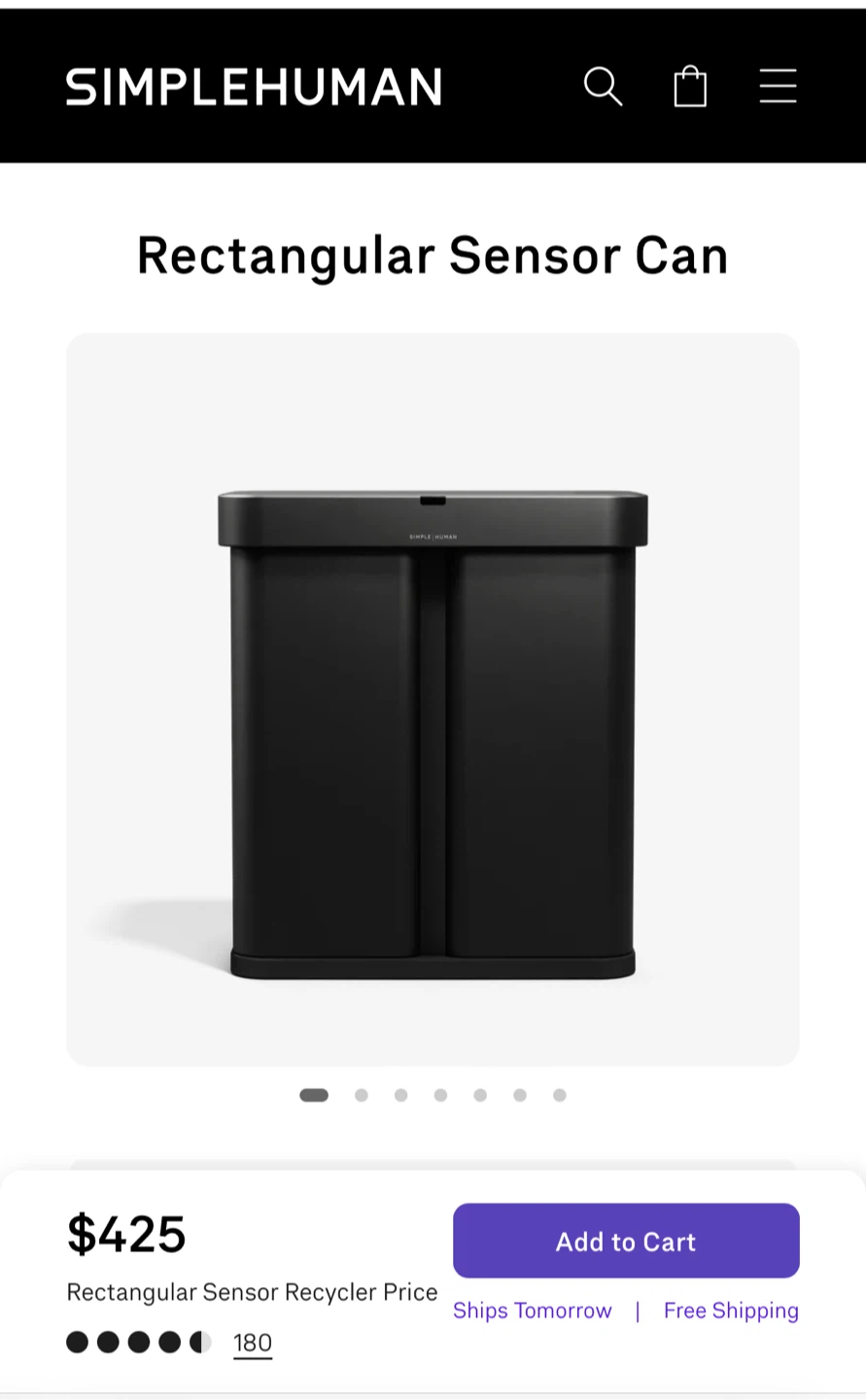 Simple human Dual Recycle Bin Voice+Motion Activated - photo 5