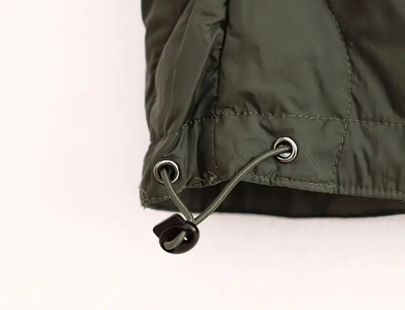 Olive Quilted Drawstring Trousers - photo 5