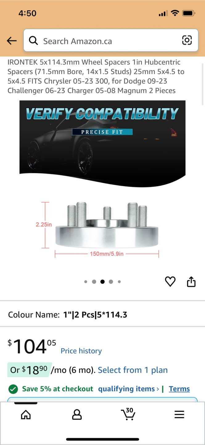 1 inch Wheel Spacers
