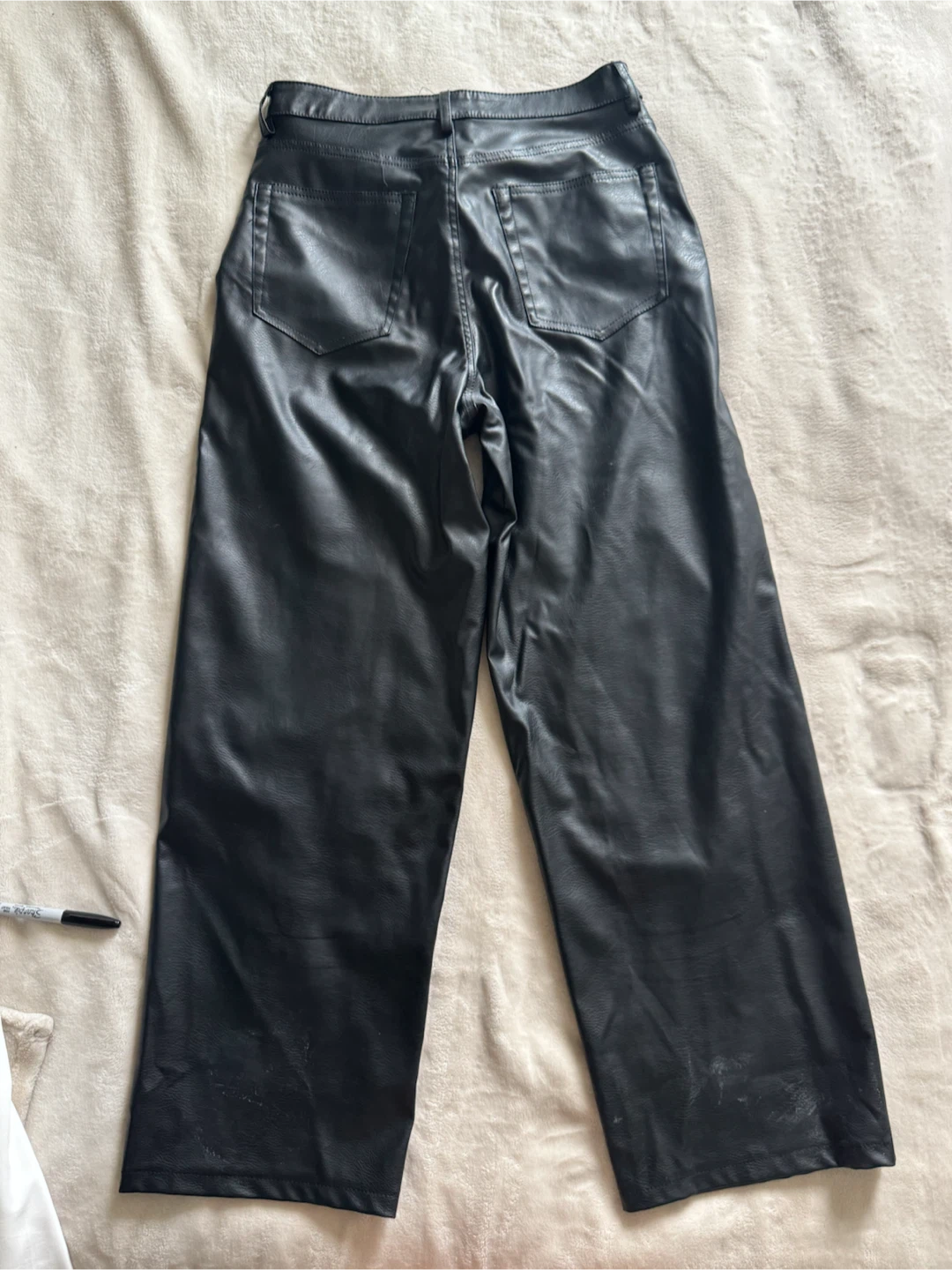 H&M DIVIDED Faux Leather Trousers - photo 2