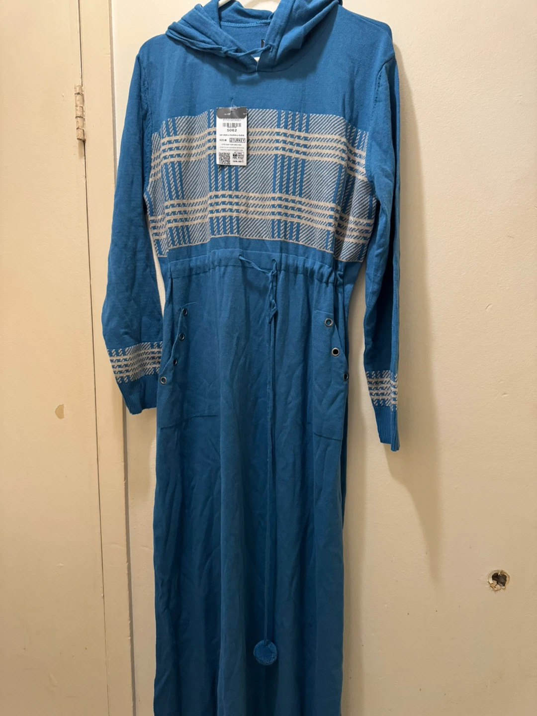 Two hooded long dresses, size 48 each is 45