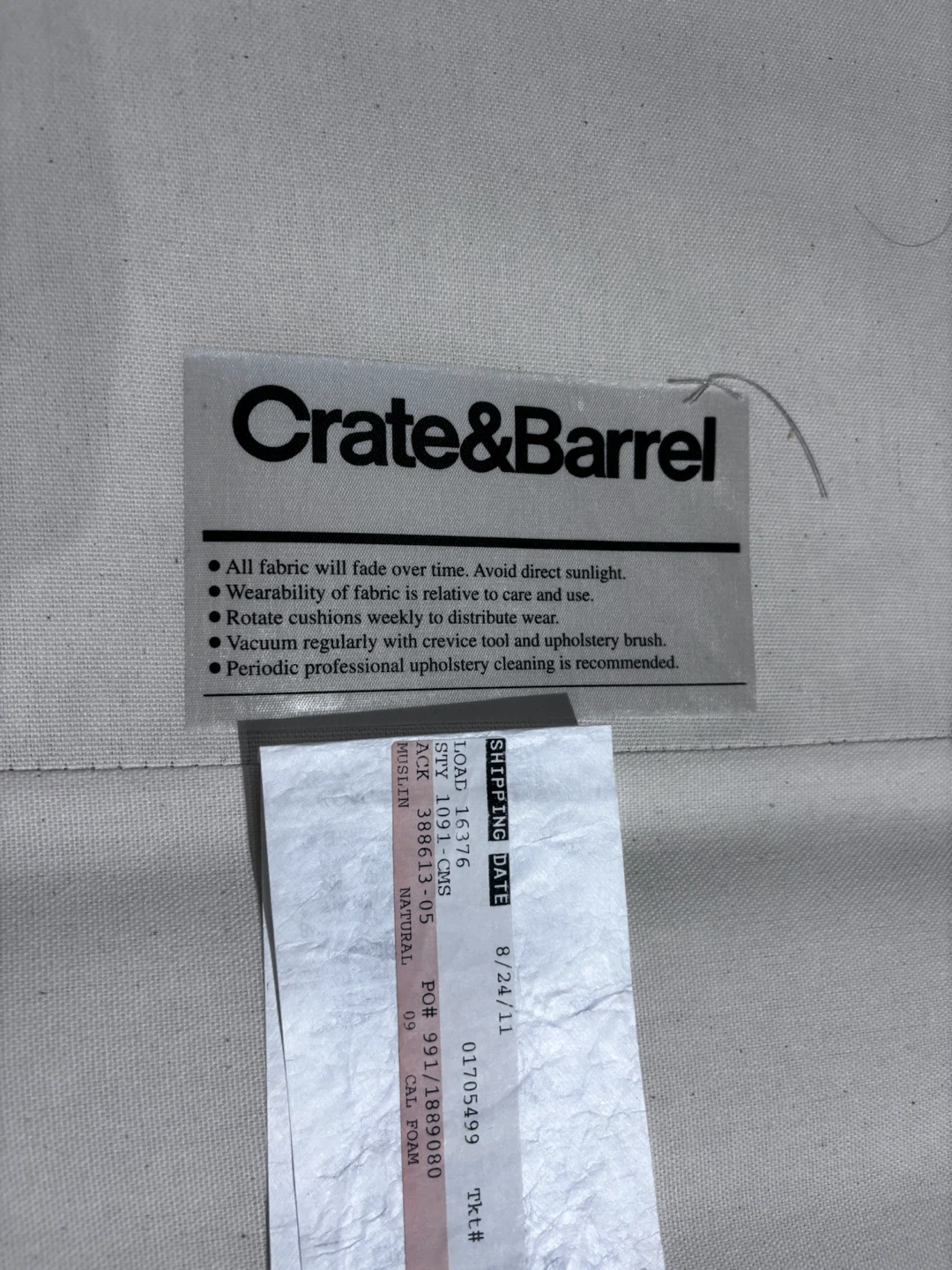 Crate & Barrel Swivel Striped Armchair - photo 4