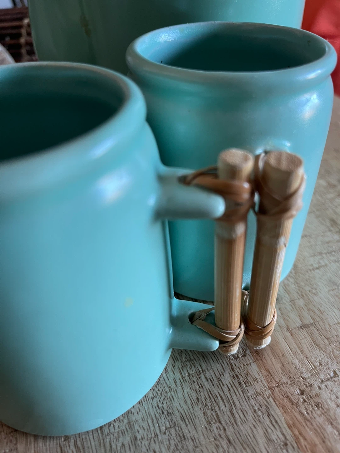 Ceramic Tea Set with Bamboo Handles - photo 3