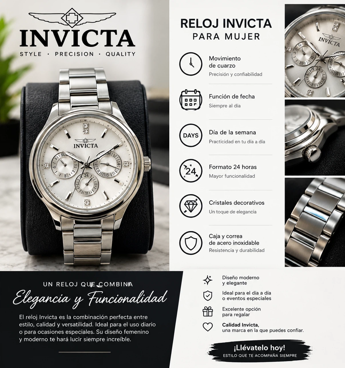 Invicta Women's Quartz Stainless Steel Watch