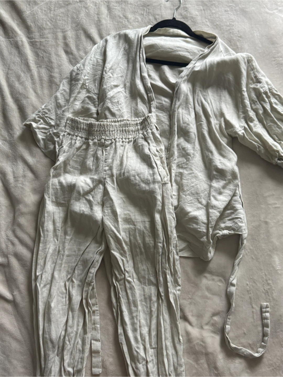 Linen Matching kimono Set