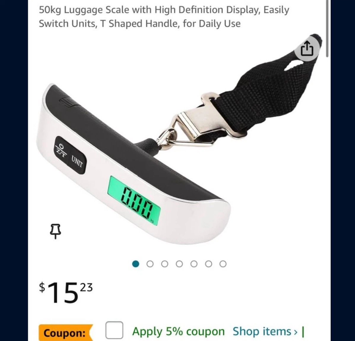 Electronic Luggage Scale 50kg/110lb - photo 4