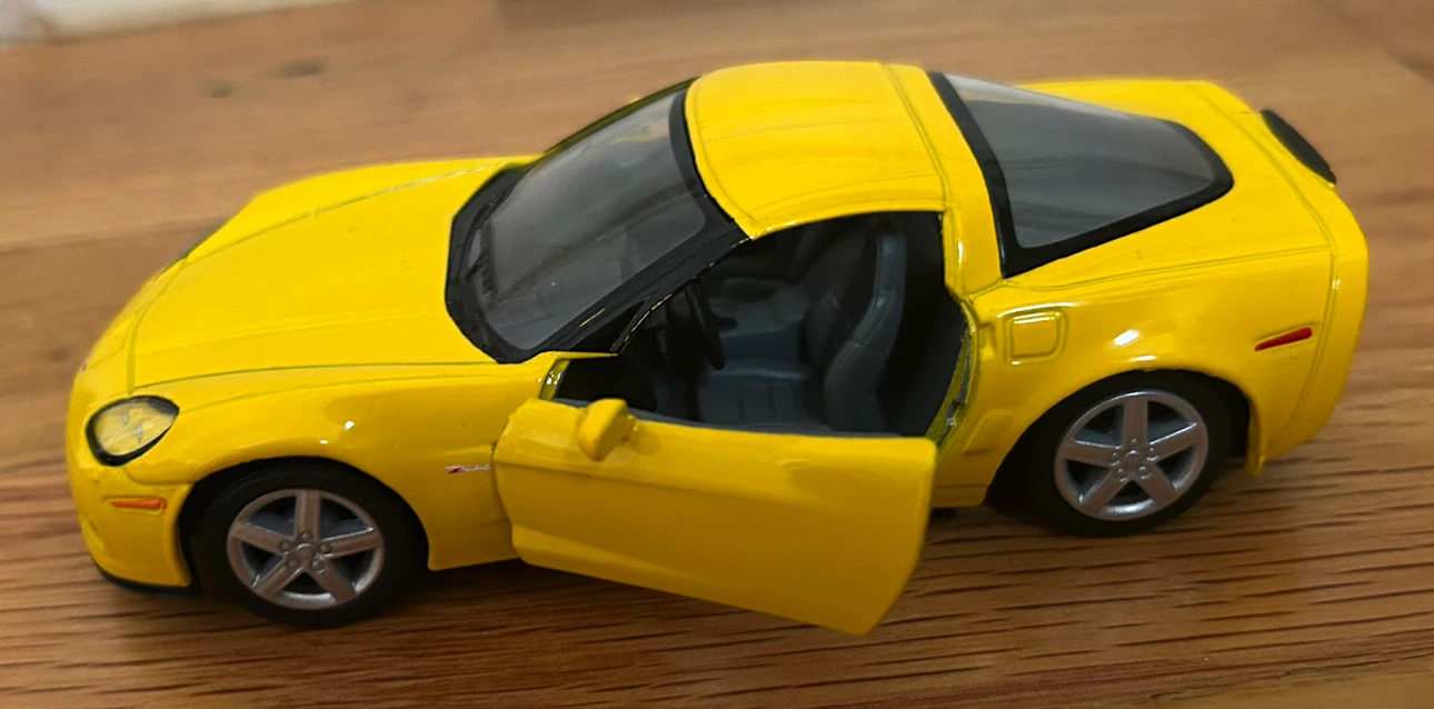 Yellow Corvette Z06 Diecast Model Car - photo 2