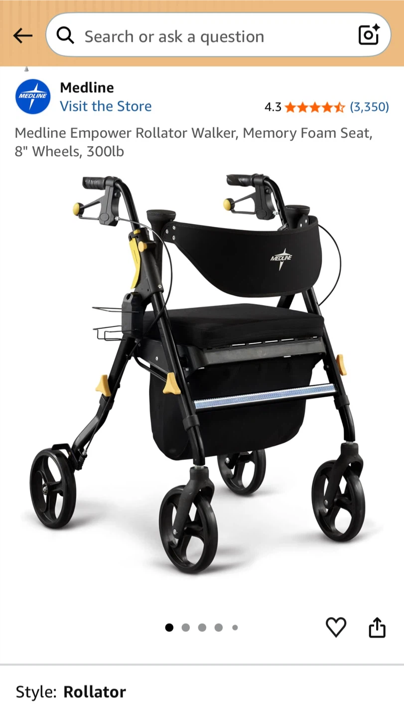 Medline Empower Rollator Walker