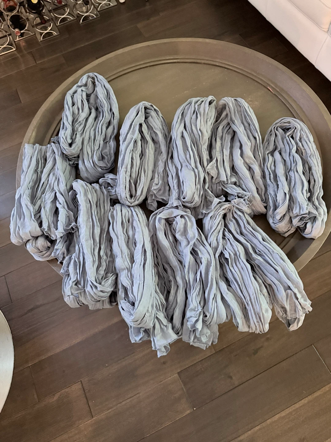 10 Pack Dusty Blue Cheesecloth Table Runners