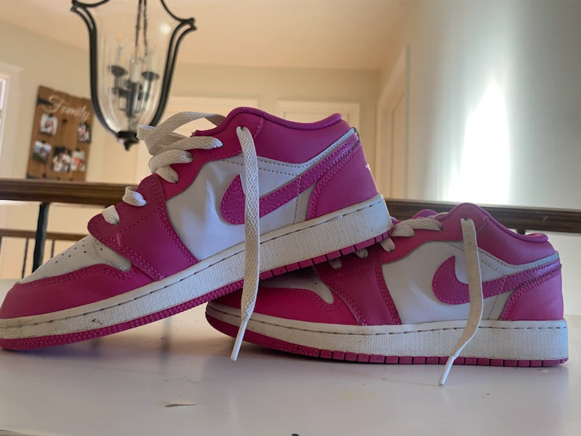 Nike Air Jordan Low Pink and White Sneakers