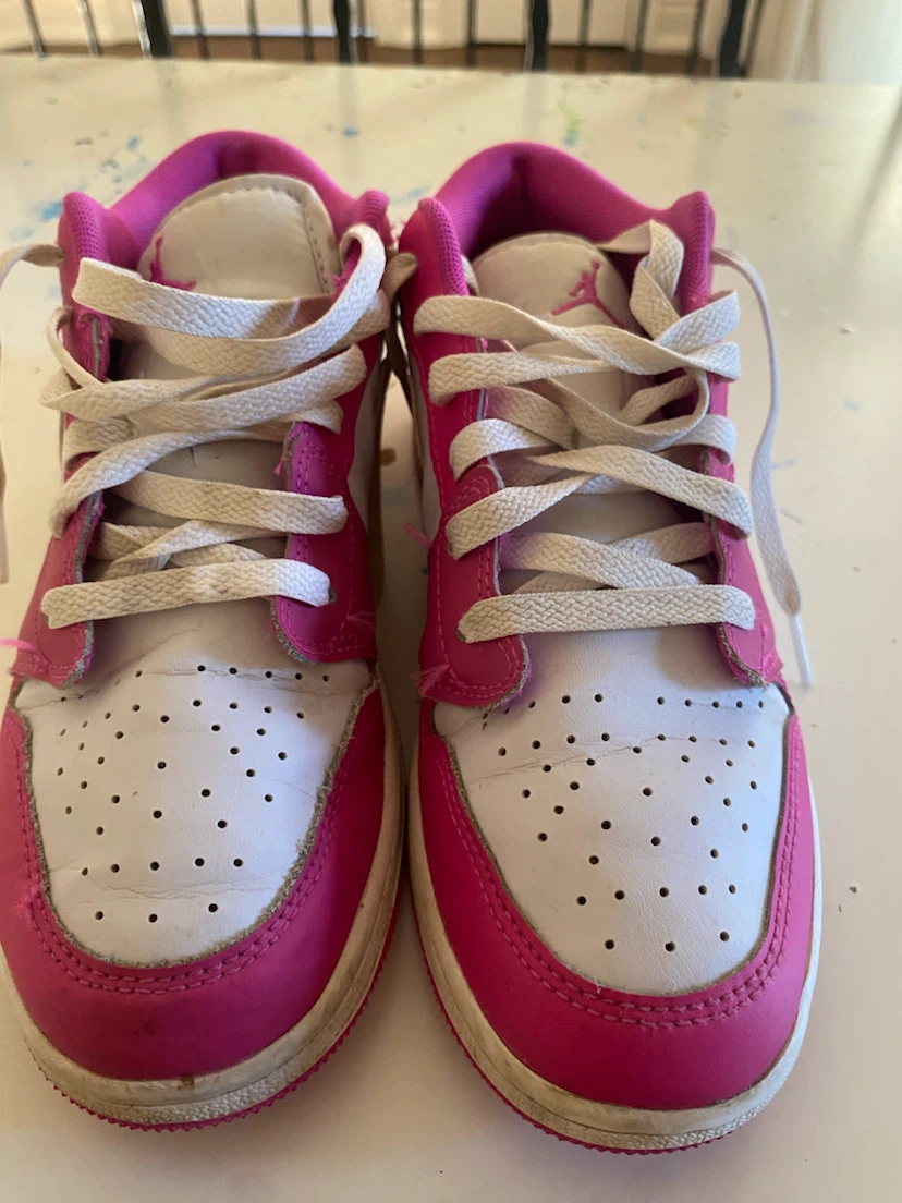 Nike Air Jordan Low Pink and White Sneakers - photo 3