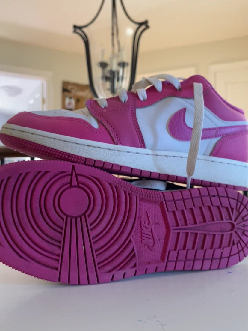 Nike Air Jordan Low Pink and White Sneakers - photo 4